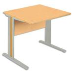 SIMMOB Bureau alu hêtre L80 x P80 cm