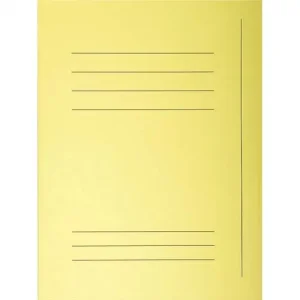 EXACOMPTA Paquet de 50 chemises pré-imprimés 3 rabats SUPER 250 en carte 210 grammes Jaune
