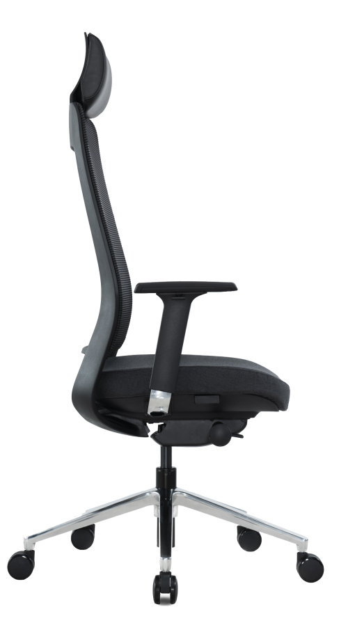 Fauteuil bureautique synchrone blocable 5 positions Tension réglable latéralement, 7 intensités, anti-retour Noir