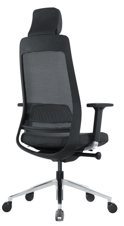Fauteuil bureautique synchrone blocable 5 positions Tension réglable latéralement, 7 intensités, anti-retour Noir