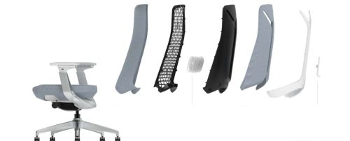 Fauteuil président synchrone blocable 5 positions Têtière réglable en hauteur Dossier filet