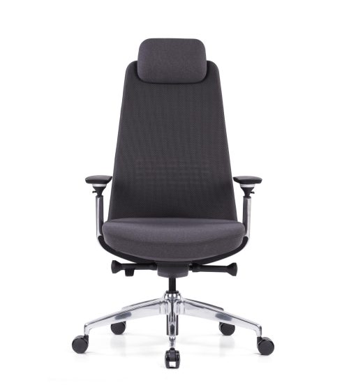 Fauteuil président synchrone blocable 5 positions Têtière réglable en hauteur Dossier filet