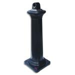 RUBBERMAID Cendrier extérieur Tuscan Noir en polyéthylène et acier galvanisé L35,5 x H106,7 x P35,5 cm