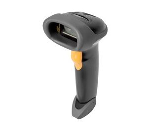 DIGITUS Lecteur de code barre manuel 1D, 200 scans/minute  gris, câble de 2 m USB-RJ45, scan précis de 10 codes-barres,