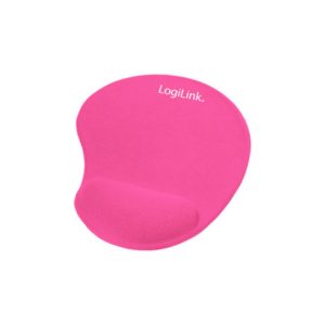 LogiLink Repose-poignet à gel avec tapis de souris, rose