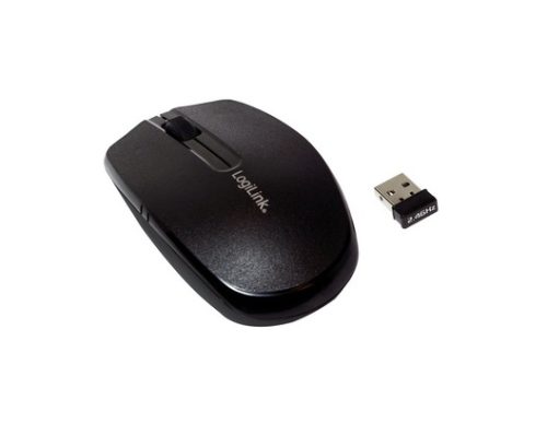 LogiLink Mini souris optique pour notebook, sans fil, noir
