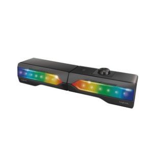 LogiLink Barre de son lumineuse mobile, noir