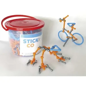 LUDUS Jeu éducatif de construction Stick and Co 350 pièces assorties dans un seau