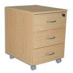 Caisson mobile 3 tiroirs Hêtre - Dimensions : L41 x H56 x P50 cm