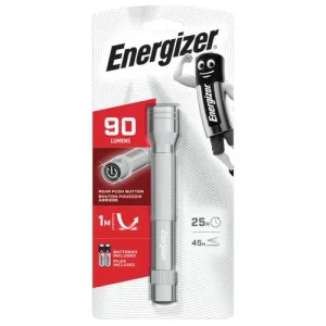 ENERGIZER Torche métal Led Gris autonomie 41 h portée 30 m avec deux piles AA fournies