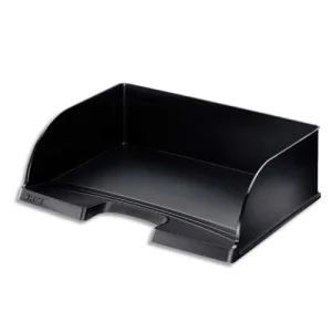 LEITZ Corbeille à courrier à l'Italienne Leitz Plus Jumbo - Noir - L36,3 x H10,3 x P27,3 cm