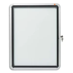 NOBO Vitrine d'affichage extérieure magnétique Premium Plus, fermeture à clé, capacité 4 feuilles, A4