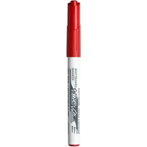 BIC Velleda 1741 Feutres pour Tableau Blanc Effaçables à Sec, Pointe Conique Moyenne - Rouge