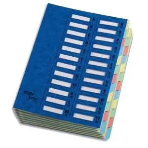 EMEY Trieur EMEY JUNIOR en carte, 24 compartiments. Coloris Bleu.