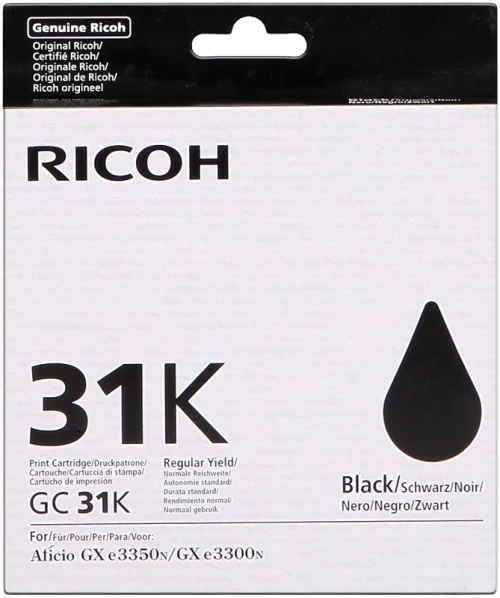 RICOH Cartouche gel Noir GC31K 405688