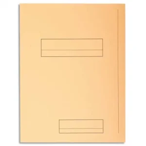 EXACOMPTA Paquet de 50 chemises pré-imprimés 2 rabats SUPER 250 en carte 210 grammes coloris bulle
