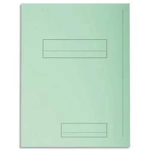 EXACOMPTA Paquet de 50 chemises pré-imprimés 2 rabats SUPER 250 en carte 210 grammes coloris Vert
