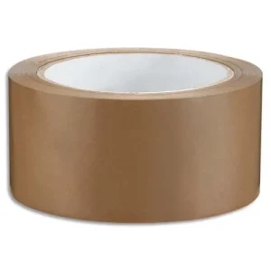 Adhésif d'emballage en PVC 53 microns - H48 mm x L66 mètres Havane