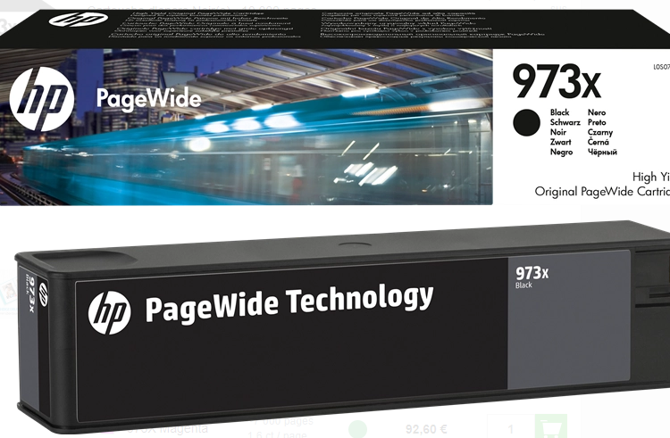 HP Cartouche Jet d'encre Noir 973X L0S07AE