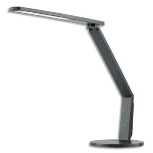 HANSA Lampe led Vario Plus avec variateur, anthracite. Dim tête 46,5 cm x 4,4, pied Ø 20, bras 17 x 33 cm