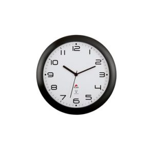ALBA Horloge mural radio-piloté Hornew, coloris Noir. Diamètre 30 cm