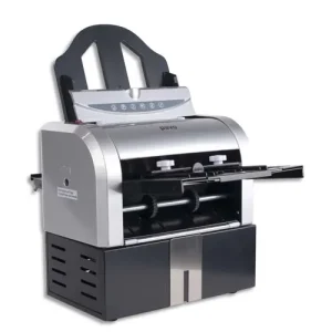 PAVO Plieuse à courrier automatique Gris Noir, formats A4 A5, écran Led - Dim : L42,5 x H40 x P36,5 cm