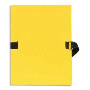 EXACOMPTA Chemise extensible Varia 2230, recouverte de papier grainé Jaune