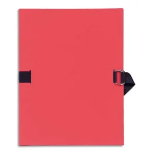 EXACOMPTA Chemise extensible Varia 2230, recouverte de papier grainé Rouge
