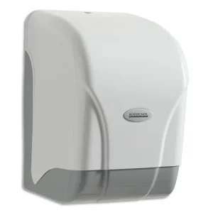 ROSSIGNOL Distributeur Oléane pour essuie-mains à dévidage central Gris transparent couvercle Blanc