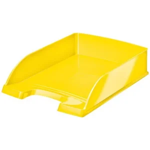 LEITZ Corbeille à courrier WOW, 255 x 70 x 357 mm, jaune métallisé