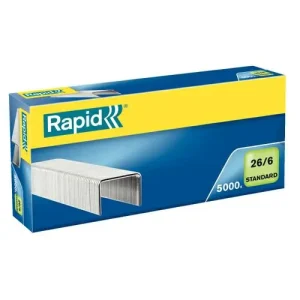 RAPID Agrafes Nº26/6 galvanisées en boîte de 5000