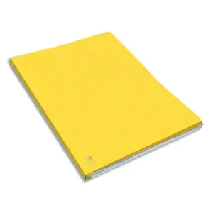 OXFORD Chemise EUROFOLIO ALPINA en carte lustrée 6/10e, 450g. Dos 1,5 cm. Pour format A4. Coloris Jaune