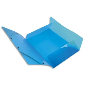 EXACOMPTA Chemise 3 rabats et élastique IDERAMA en polypropylène 5/10e. Coloris Bleu