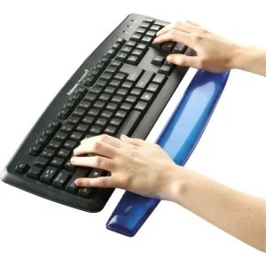 FELLOWES Repose-poignet pour clavier gel crystal Bleu 91137