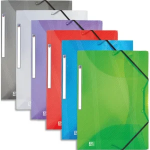 OXFORD Chemise 3 rabats élastique OXFORD HAWAI A4 en PP assorti