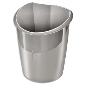 CEP Corbeille à papier Ellypse en Polypropylène, clipsable - Dimensions L27,8 x H38 x P31,8 cm taupe