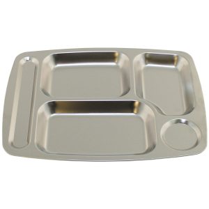 Plateau Repas Acier Inoxydable avec 5 Compartiments