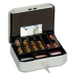 DURABLE Caisse à monnaie Euroboxx - 8 compart pièces + 4 compart billets - L352 x H120 x P276 mm - Gris