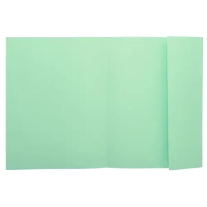 EXACOMPTA Paquet 100 chemises 1 rabat carte 160g SUPER 180. Coloris Vert clair