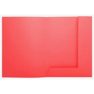 EXACOMPTA Paquet 50 chemises 2 rabats carte 210g SUPER 250. Coloris Rouge