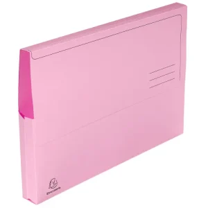 EXACOMPTA Paquet 50 chemises à poche SUPER en carte 210g. Coloris Rose clair