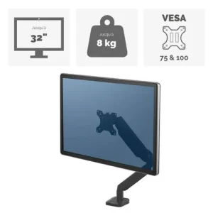 FELLOWES Bras porte écran simple Platinum Series Noir 8043301