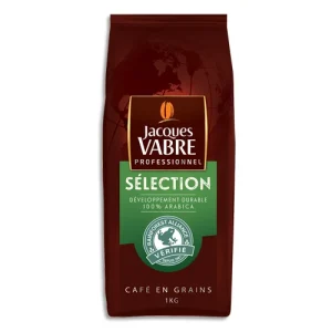 JACQUES VABRE Paquet d'1Kg de café en grains Sélection, Arabica, Rainforest alliance