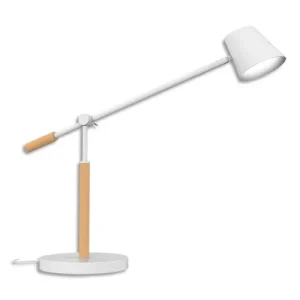 UNILUX Lampe LED Vicky 5W. 3 intensités. Port USB sur le socle. Bois FSC. 50 000h. 100 lm/W. A+