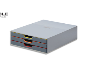DURABLE Module de classement Varicolor 3 tiroirs, ABS Multicouleurs. L28 x H9,5 x P35,6 cm
