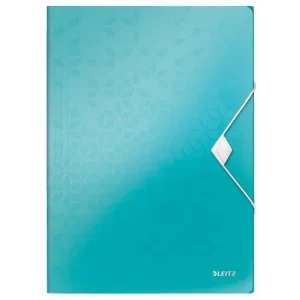 LEITZ Chemises 3 rabats à élastique WOW en polypopylène. Coloris menthe.