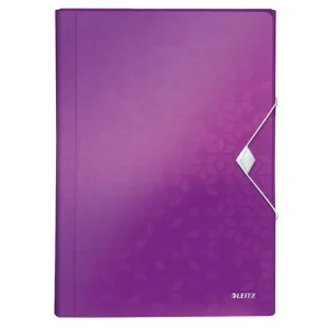 LEITZ Trieur à 6 compartiments WOW, PP, fermeture élastique, violet