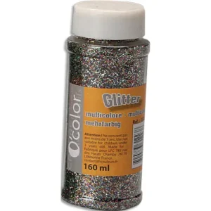 O COLOR Pot de paillettes scintillantes 160ml couleur multicolore