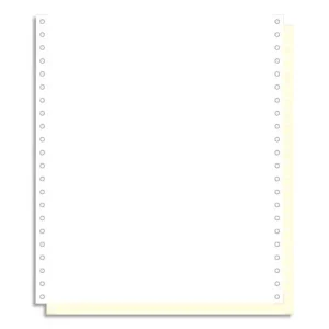 EXACOMPTA Boîte 1000 feuilles listing 70g autocopiantes blanc/jaune 240x12 2plis bande Caroll détachable