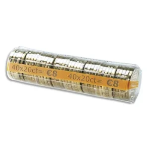 RESKAL Boîte de 100 étuis à Monnaie The Container pour pièces 0,20 E, contient 40 pièces FA62266